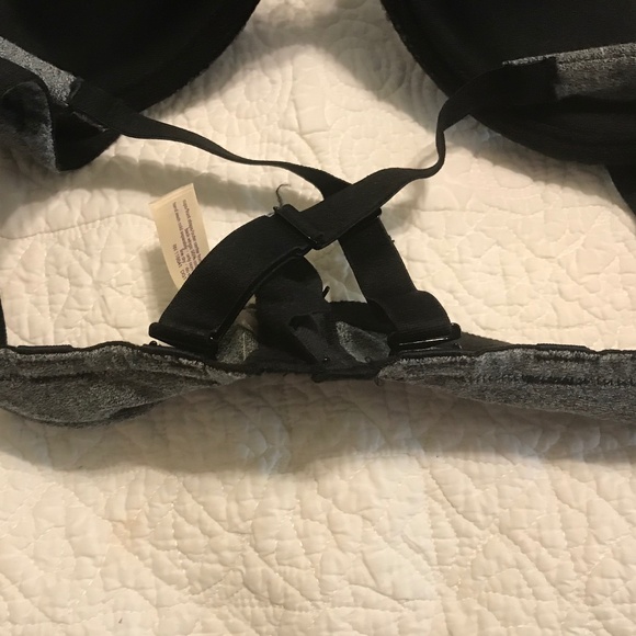 Cacique cotton boost plunge dark heather gray bra (44B) - Picture 5 of 11